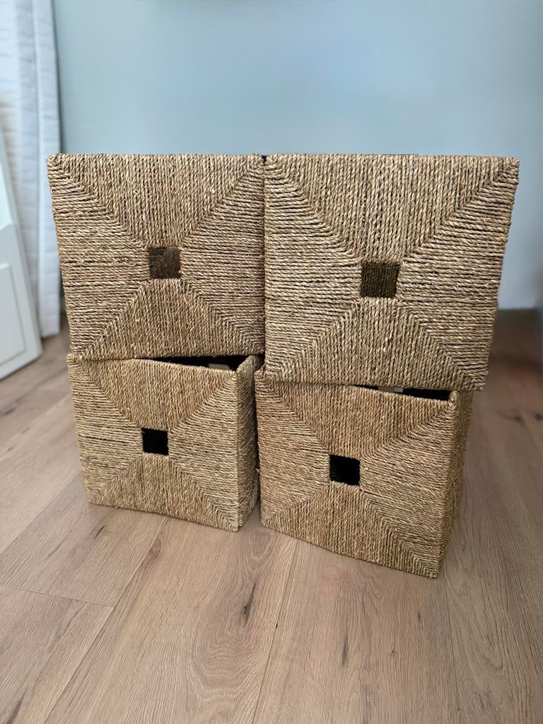 KNIPSA IKEA opbergmanden, Huis en Inrichting, Woonaccessoires | Schalen en Manden, Ophalen, Mand, Vierkant, Zo goed als nieuw