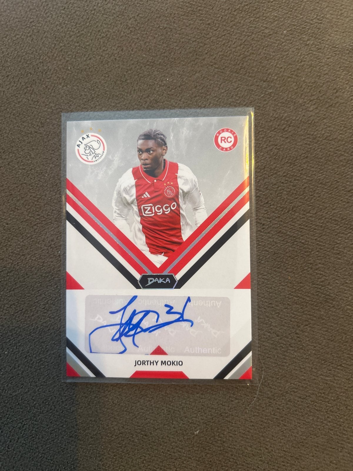Mokio gesigneerde kaart Ajax, Ophalen of Verzenden, Nieuw, Ajax, Spelerskaart