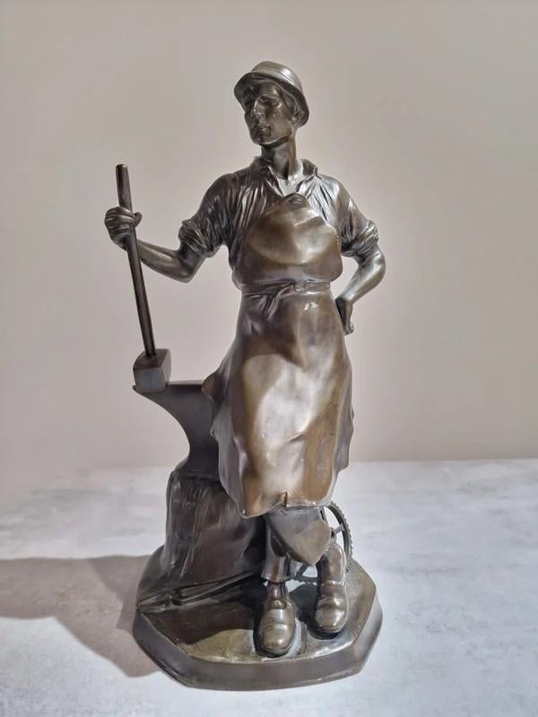 Art Deco smidsculptuur – Kayserzinn – ca. 1900–1930, Ophalen of Verzenden