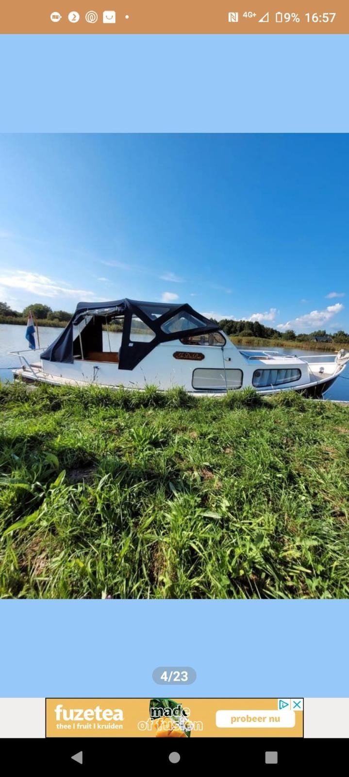 Stalen boot 7.20 x 2.60 met 40 pk Peugeot diesel, Watersport en Boten, Overige merken, Gebruikt, Binnenboordmotor, Diesel