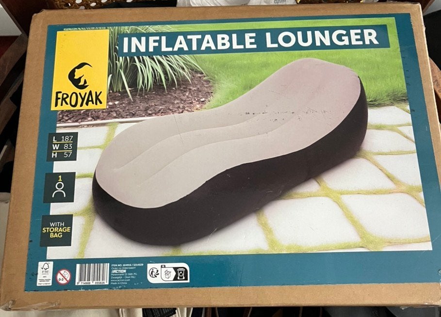Opblaasbare lounger nieuw, Caravans en Kamperen, Luchtbedden, Ophalen, Nieuw