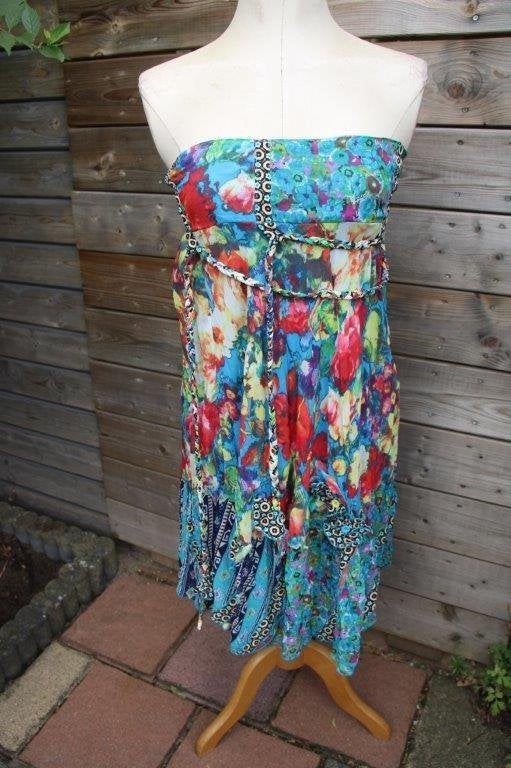 Jurk strapless gekleurd Lulu-H mt M Vaste prijs, Maat 38/40 (M), Overige kleuren, Ophalen of Verzenden, Zo goed als nieuw