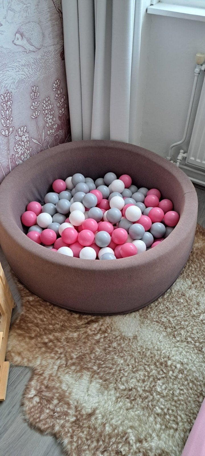 Ballenbak met ballen - Roze, wit en grijs, Ophalen of Verzenden, Gebruikt, Jongen of Meisje