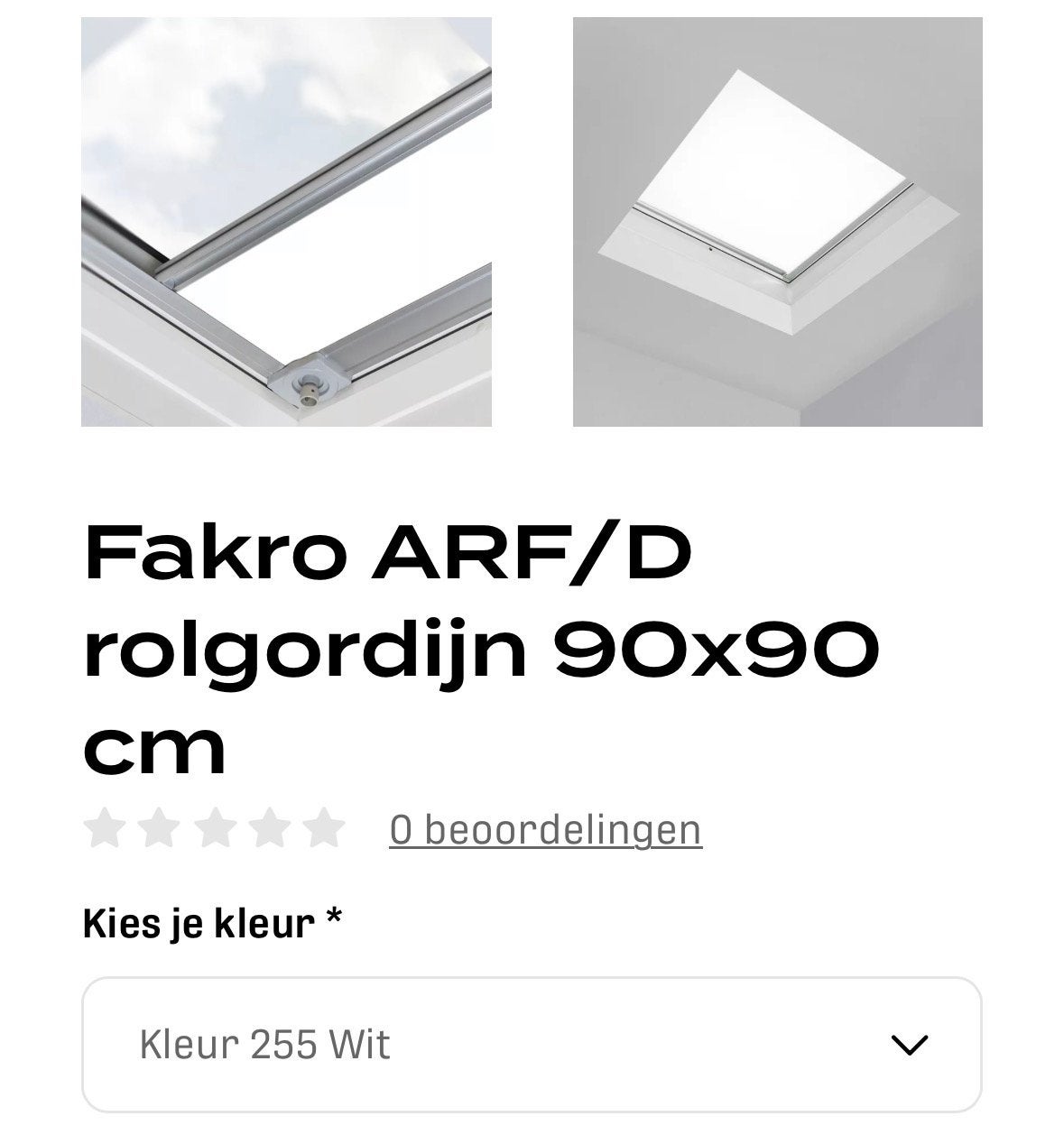 Fakro rolgordijn voor dakraam 90 x 90, Ophalen, 80 tot 120 cm, 80 tot 120 cm, Nieuw