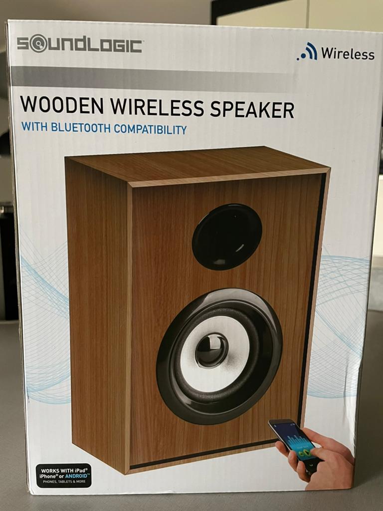 SoundLogic Houten Draadloze Speaker met Bluetooth, Overige merken, Nieuw, Ophalen of Verzenden, Minder dan 60 watt