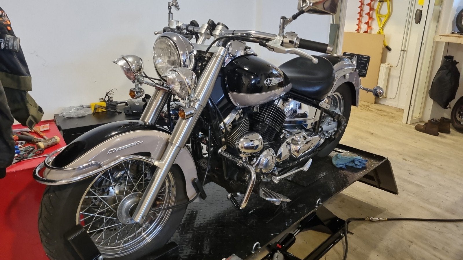 Yamaha Dragstar XVS 650 chopper, Motoren, Cardan-aandrijving, 2 cilinders, Gebruikt, Particulier