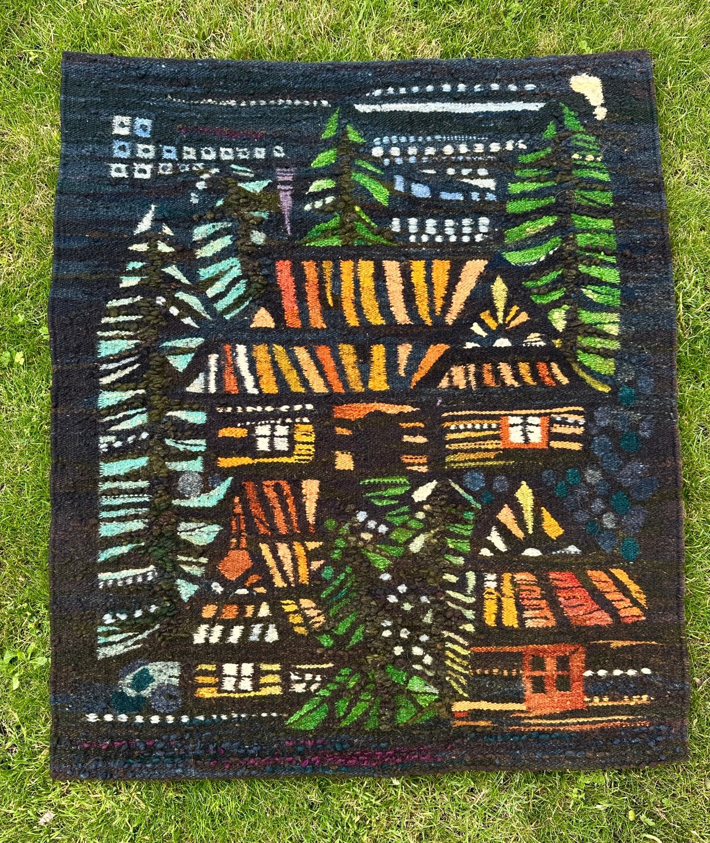 Vintage wandkleed Ewa Januszkowska Cepelia for ZWW, Ophalen of Verzenden, Zo goed als nieuw, Rechthoekig, 50 tot 100 cm