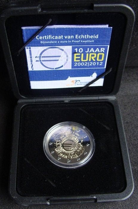 2 euro 10 jaar Euro 2012 proof, Postzegels en Munten, Munten | Nederland, Ophalen of Verzenden, Koningin Beatrix, Euro's, Setje