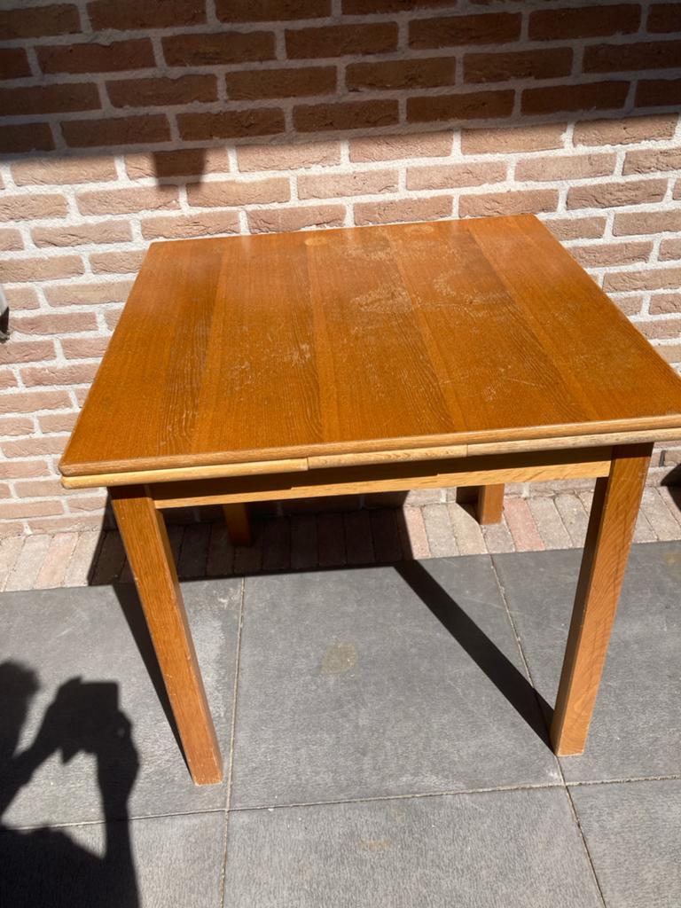 Ikea tafel 80x80 uitschuifbaar, Ophalen, Gebruikt, 100 tot 150 cm, 50 tot 100 cm