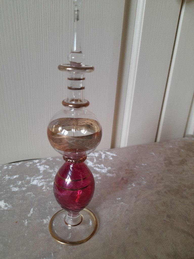 Egyptisch oosters parfumflesje roze, Ophalen of Verzenden