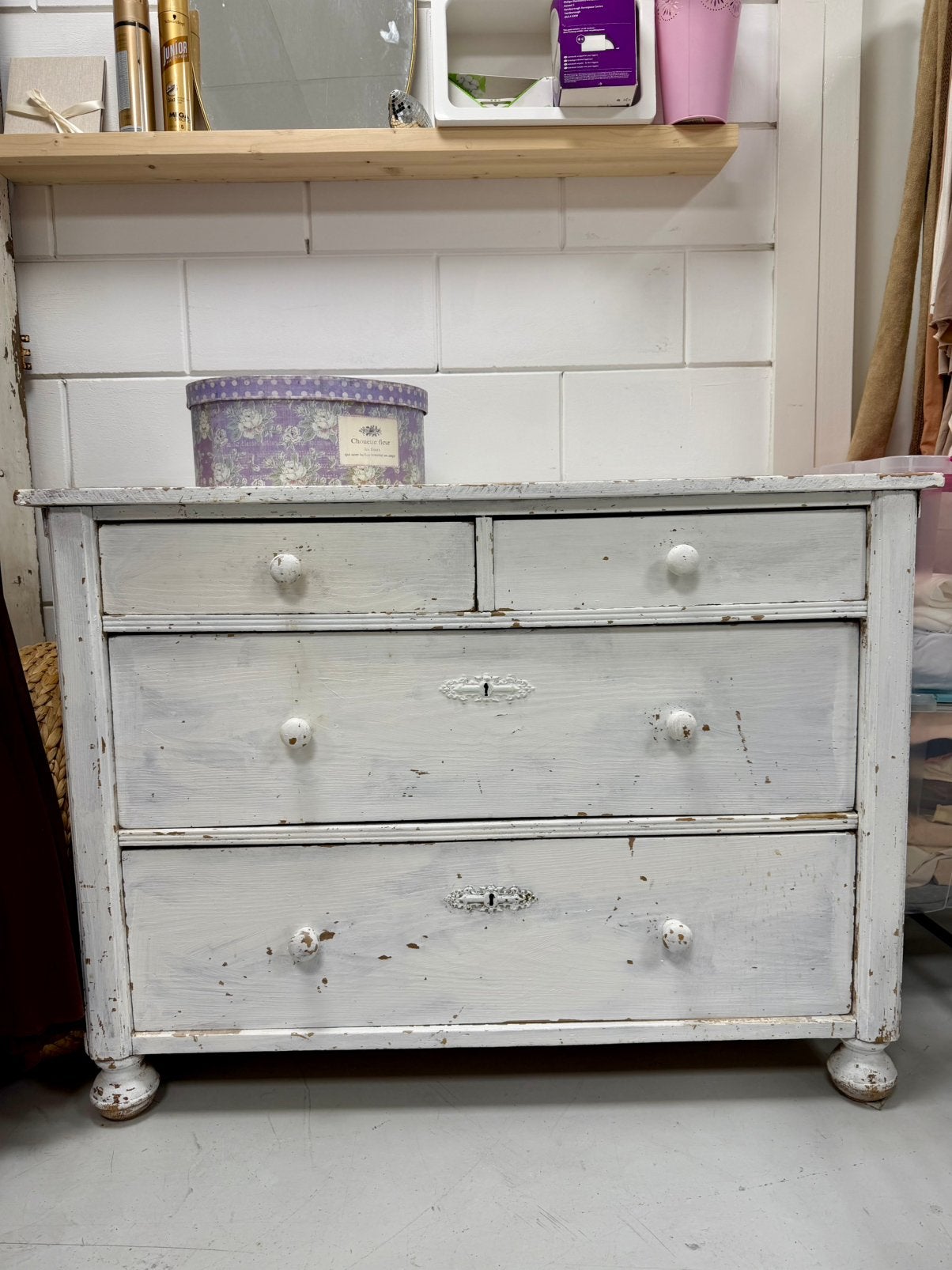 Commode brocante style met lades, Huis en Inrichting, Ophalen, Gebruikt, Brocante/ landelijk, 100 tot 150 cm