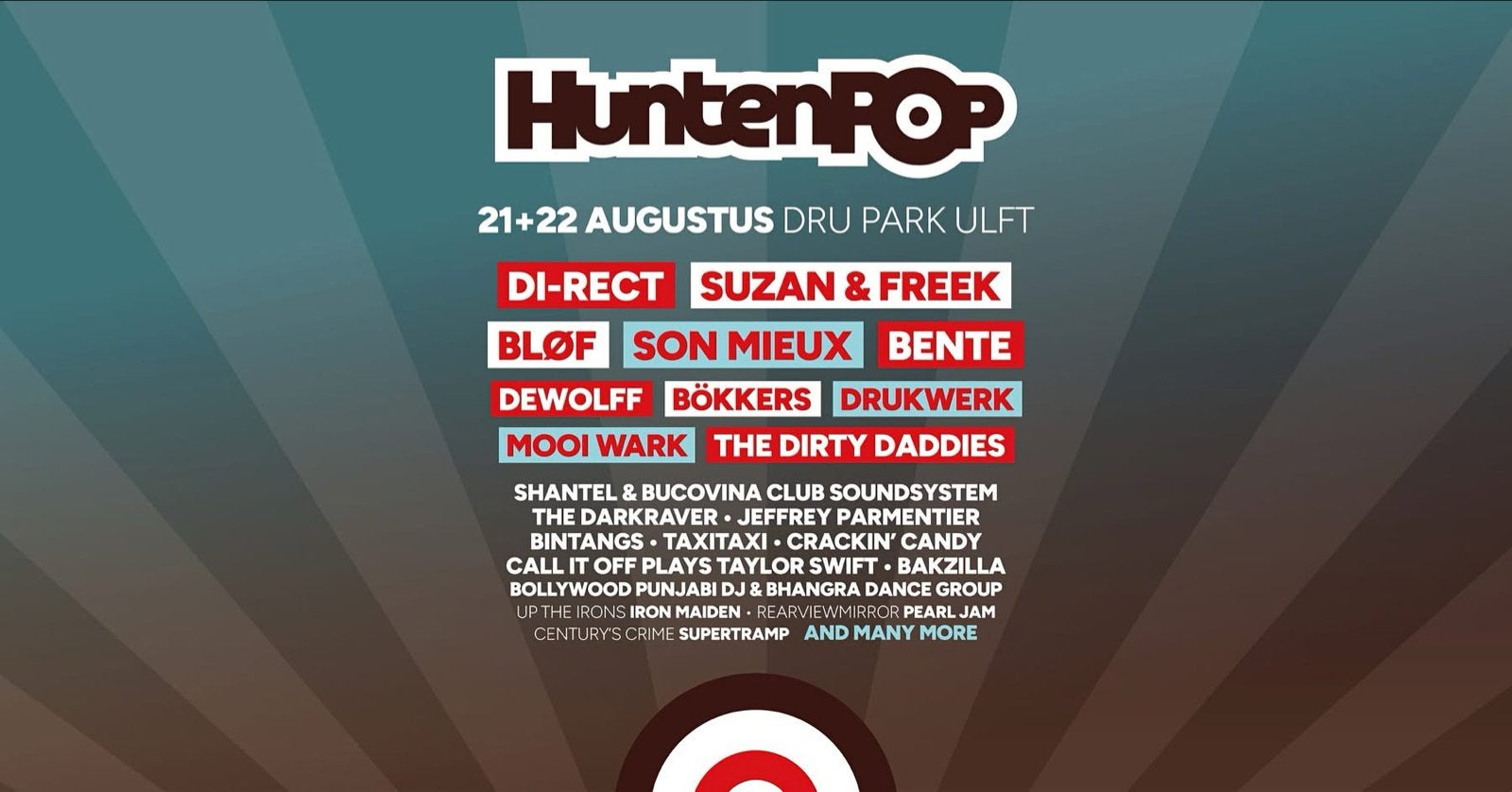 Huntenpop weekendkaart + camping, Eén persoon