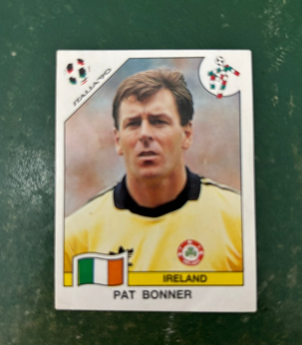Panini plaatje Pat Bonner Ierland WK 90, Ophalen of Verzenden, Zo goed als nieuw