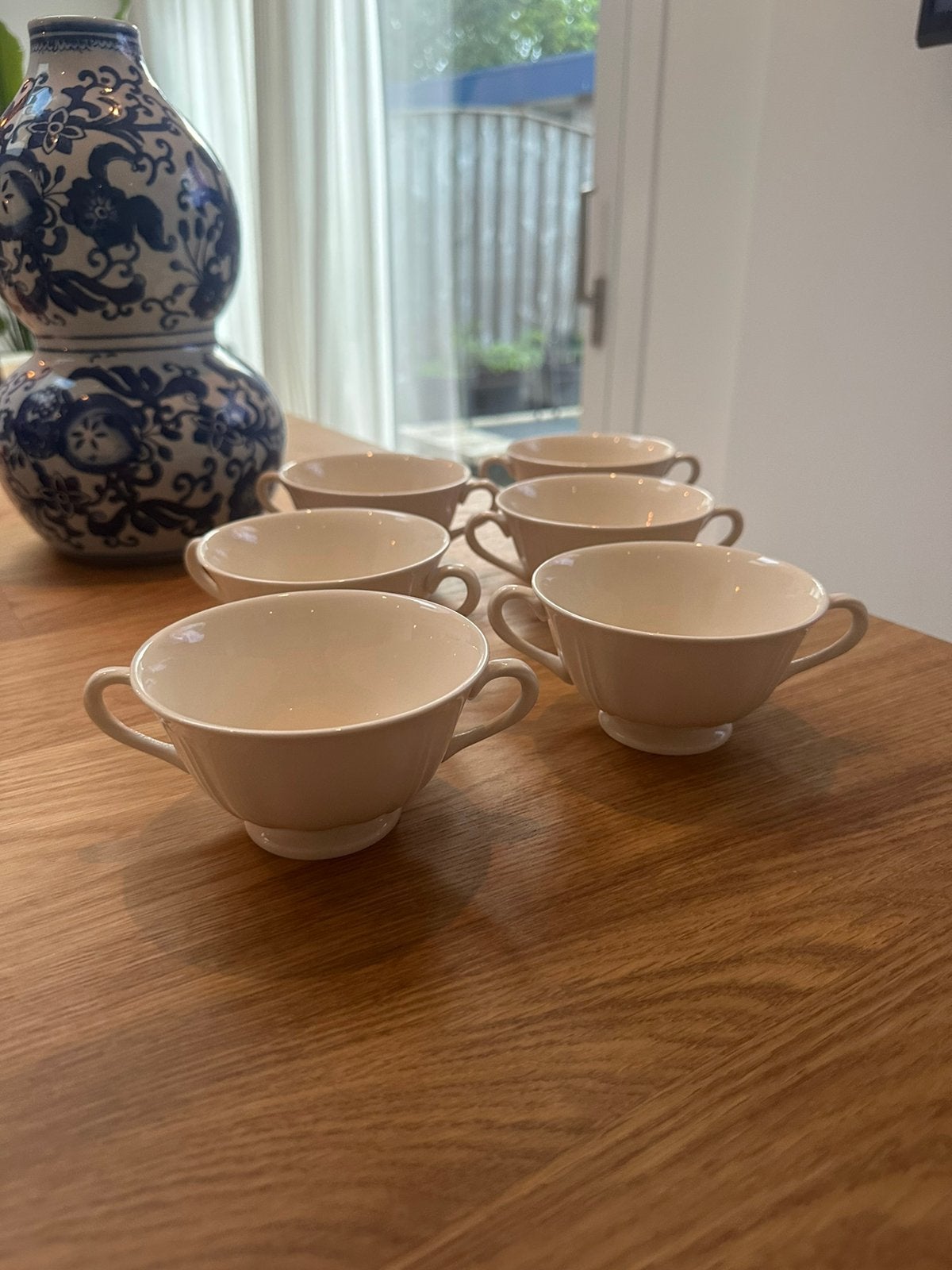 Wedgwood Queens Ware Plain Soepkommen - Set van 6, Antiek en Kunst, Ophalen of Verzenden