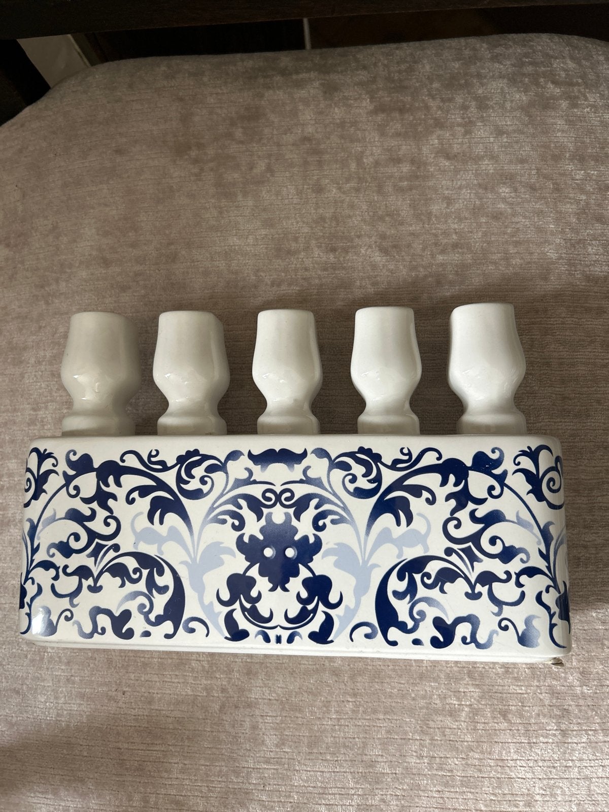 Tulpenvaas, Blauw, Ophalen of Verzenden, Zo goed als nieuw, Modern