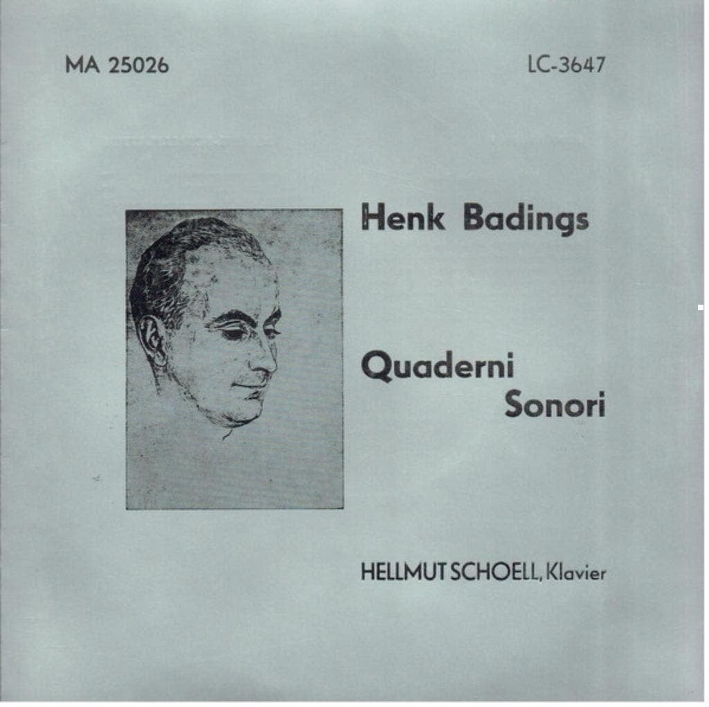 Henk Badings Quaderni Sonori Helmut Schoell Klavier, Kamermuziek, Ophalen of Verzenden, Zo goed als nieuw, 12 inch