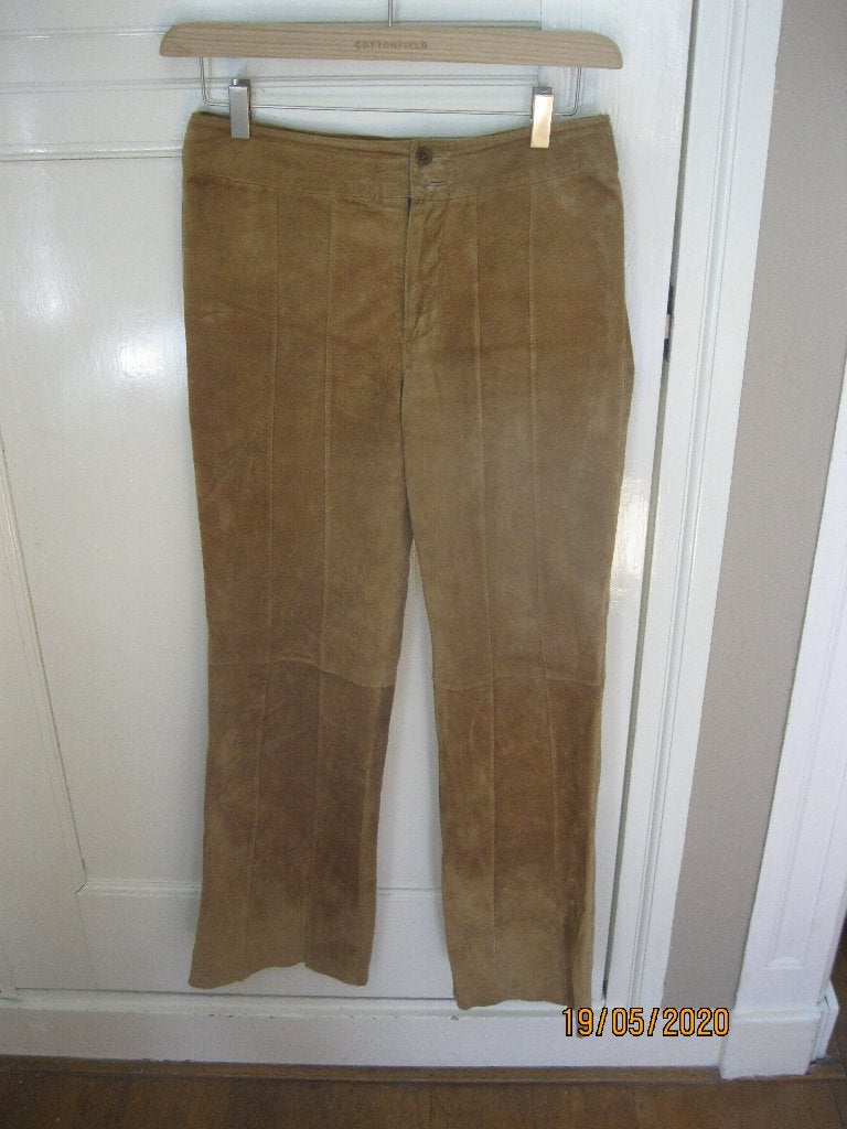 Esprit suede broek:mt 38/40, Maat 38/40 (M), Bruin, Ophalen of Verzenden, Zo goed als nieuw