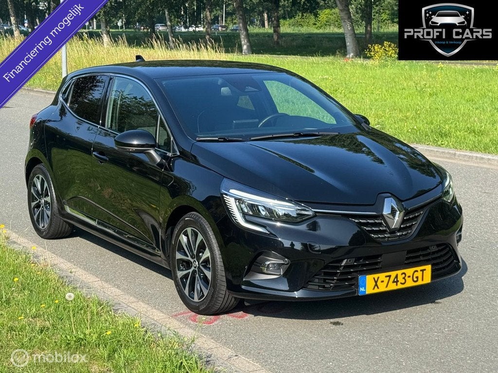 Renault Clio 1.6 E-Tech Hybrid 145 Techno Dealer onderhouden, Auto's, Gebruikt, Euro 6, Zwart, Hybride Elektrisch/Benzine