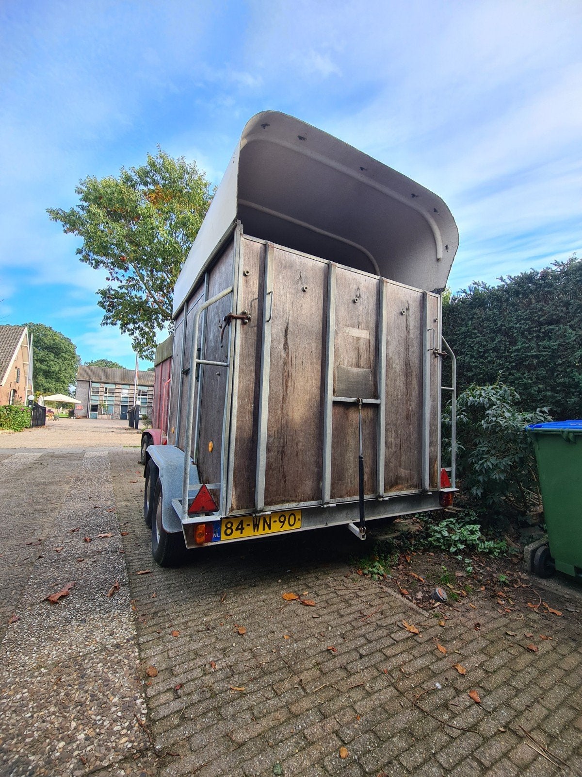 1,5 paards Paardentrailer Wijer W2000, houten opknapper, Dieren en Toebehoren, Ophalen, Gebruikt, Hout, 1½-paards trailer