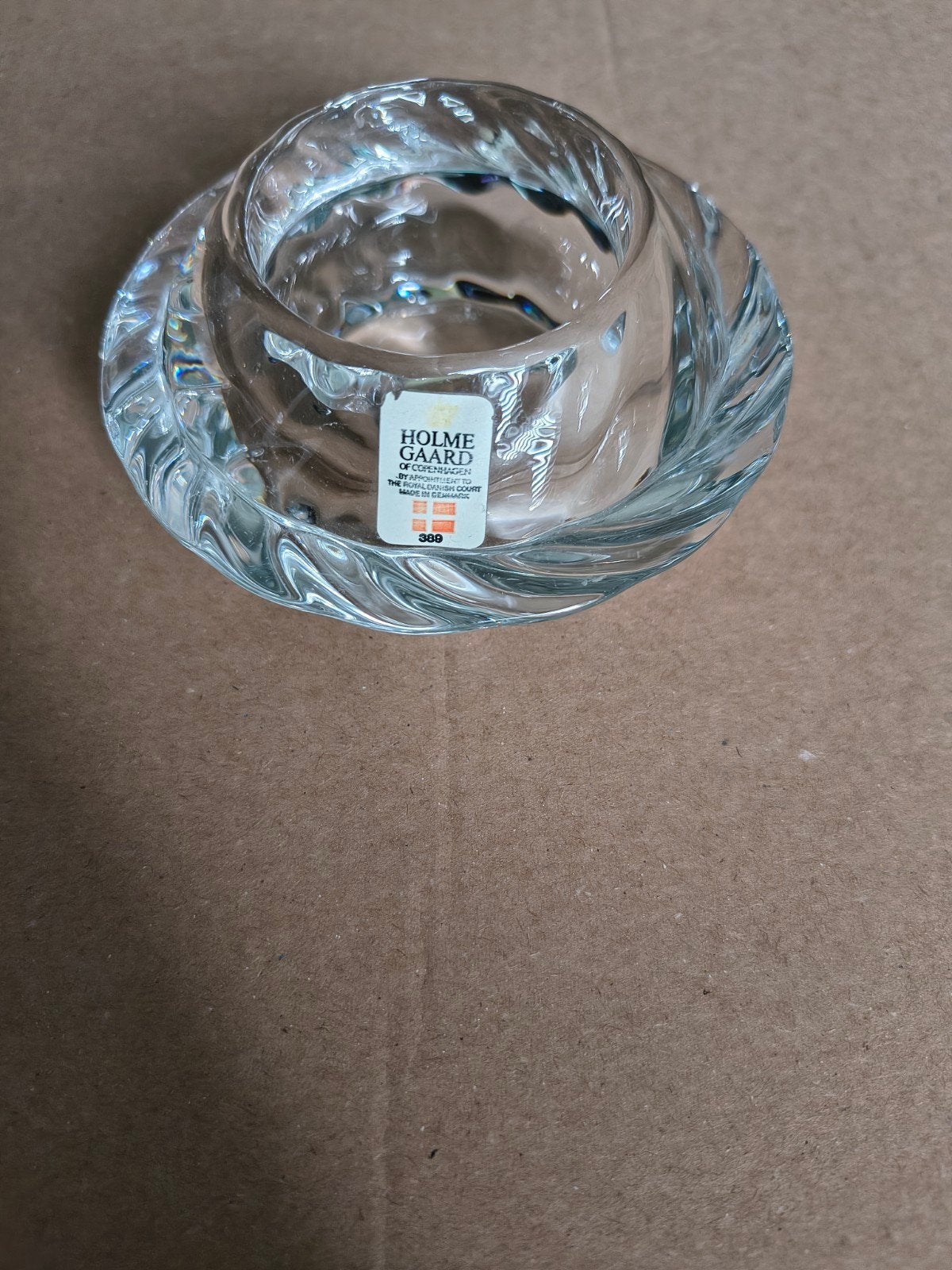 Holmegaard vintage theelichthouder, Antiek en Kunst, Antiek | Glas en Kristal, Ophalen of Verzenden