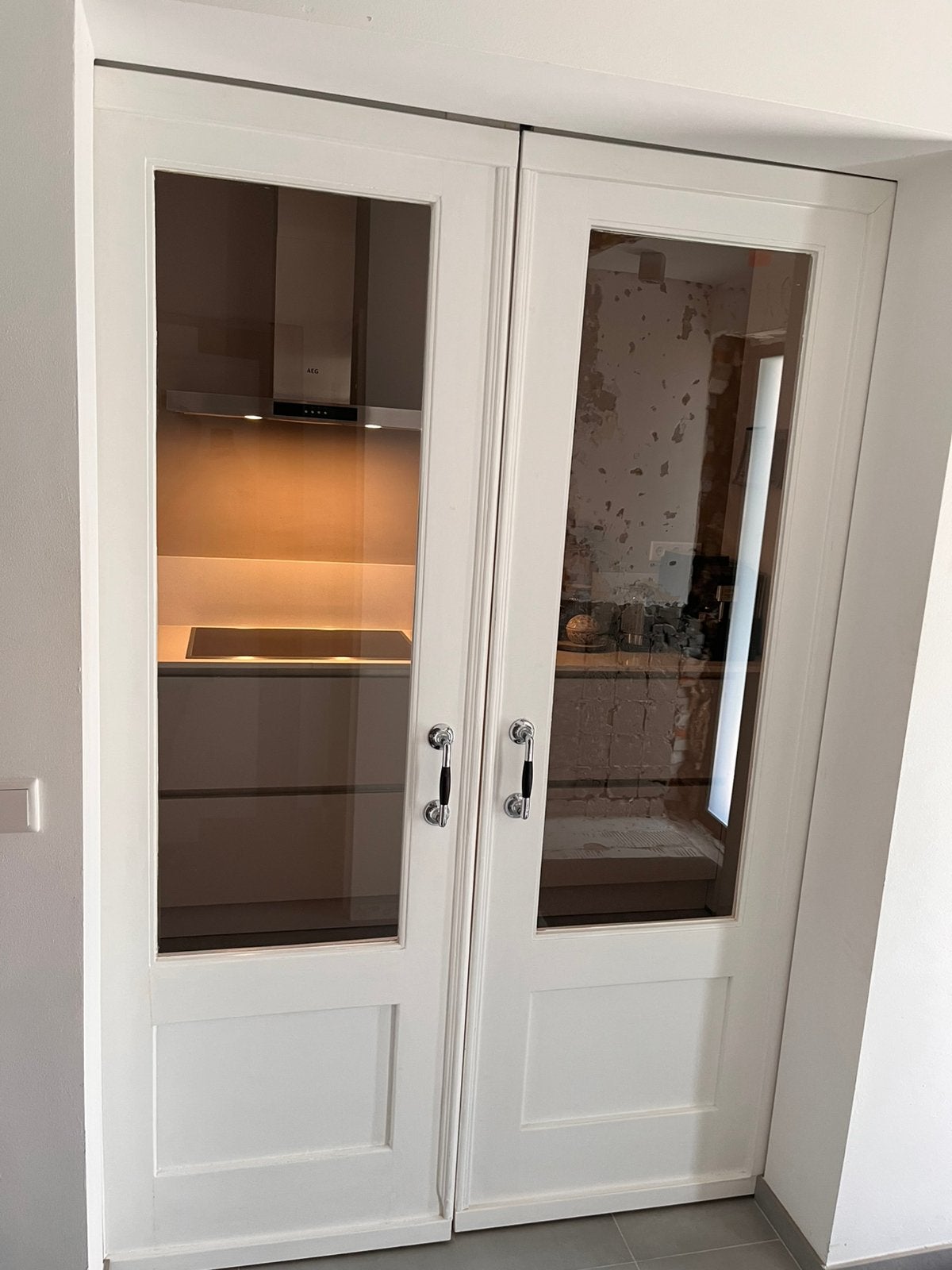 Set ensuite schuifdeuren 151x219, Doe-het-zelf en Verbouw, Ophalen, Gebruikt, Binnendeur, Schuifdeur