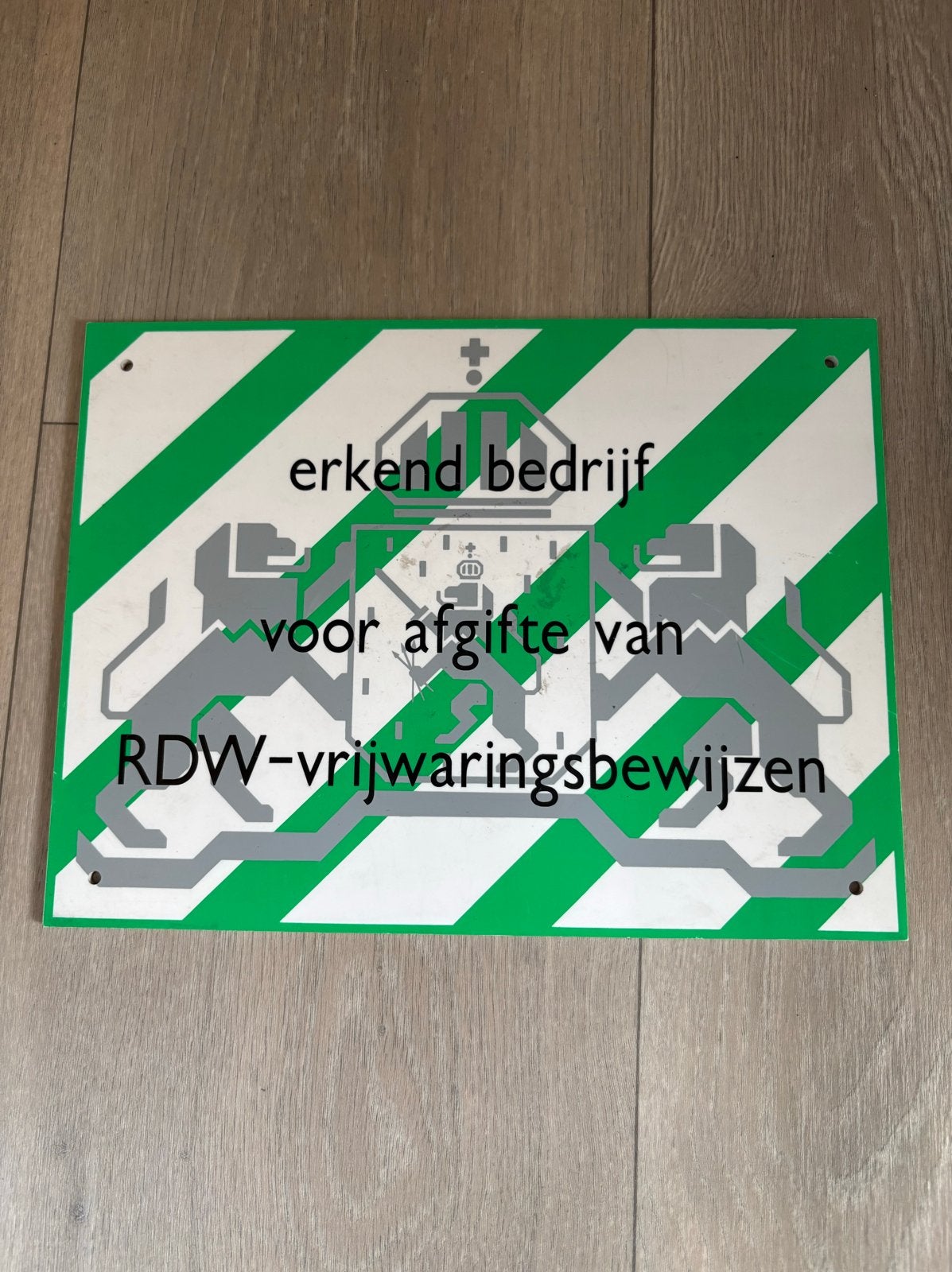 RDW Erkend Bedrijf Vrijwaringsbewijzen Bord, Verzenden, Nieuw, Reclamebord