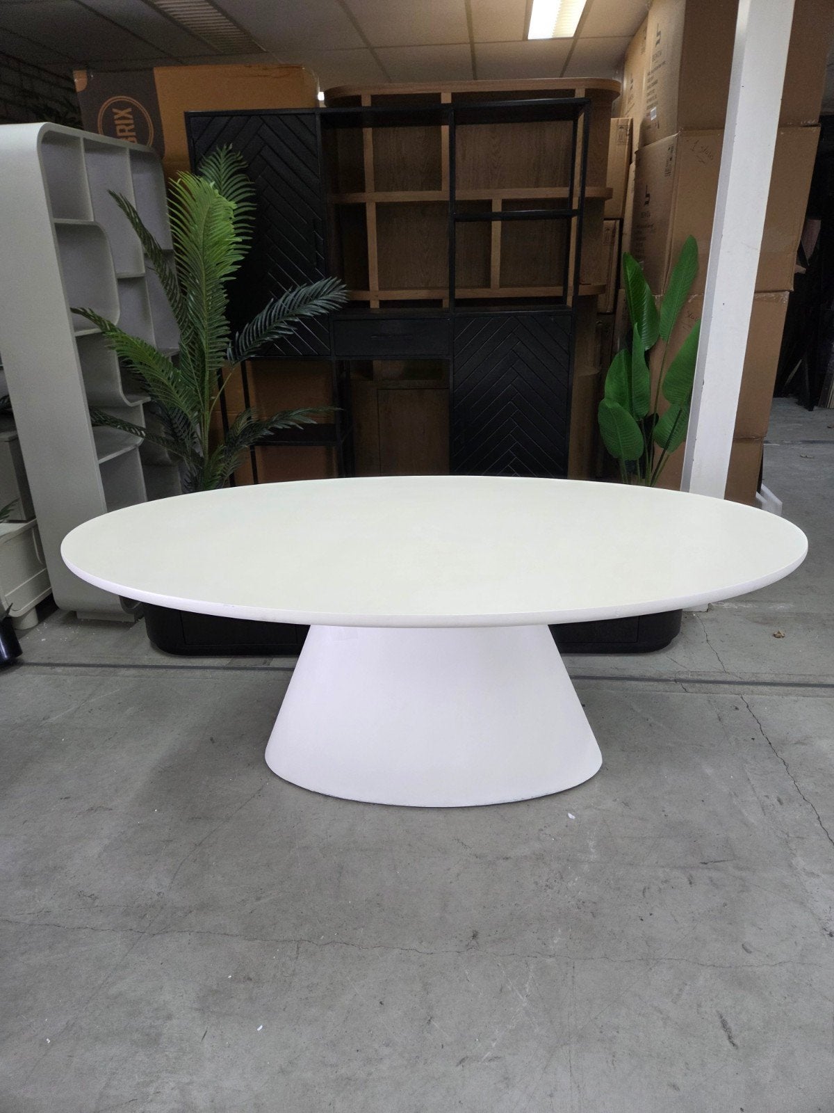 Ovale Eettafel Mello 200x110 cm Beige Tower Living | Bkeus, Antiek en Kunst, Antiek | Meubels | Tafels, Ophalen