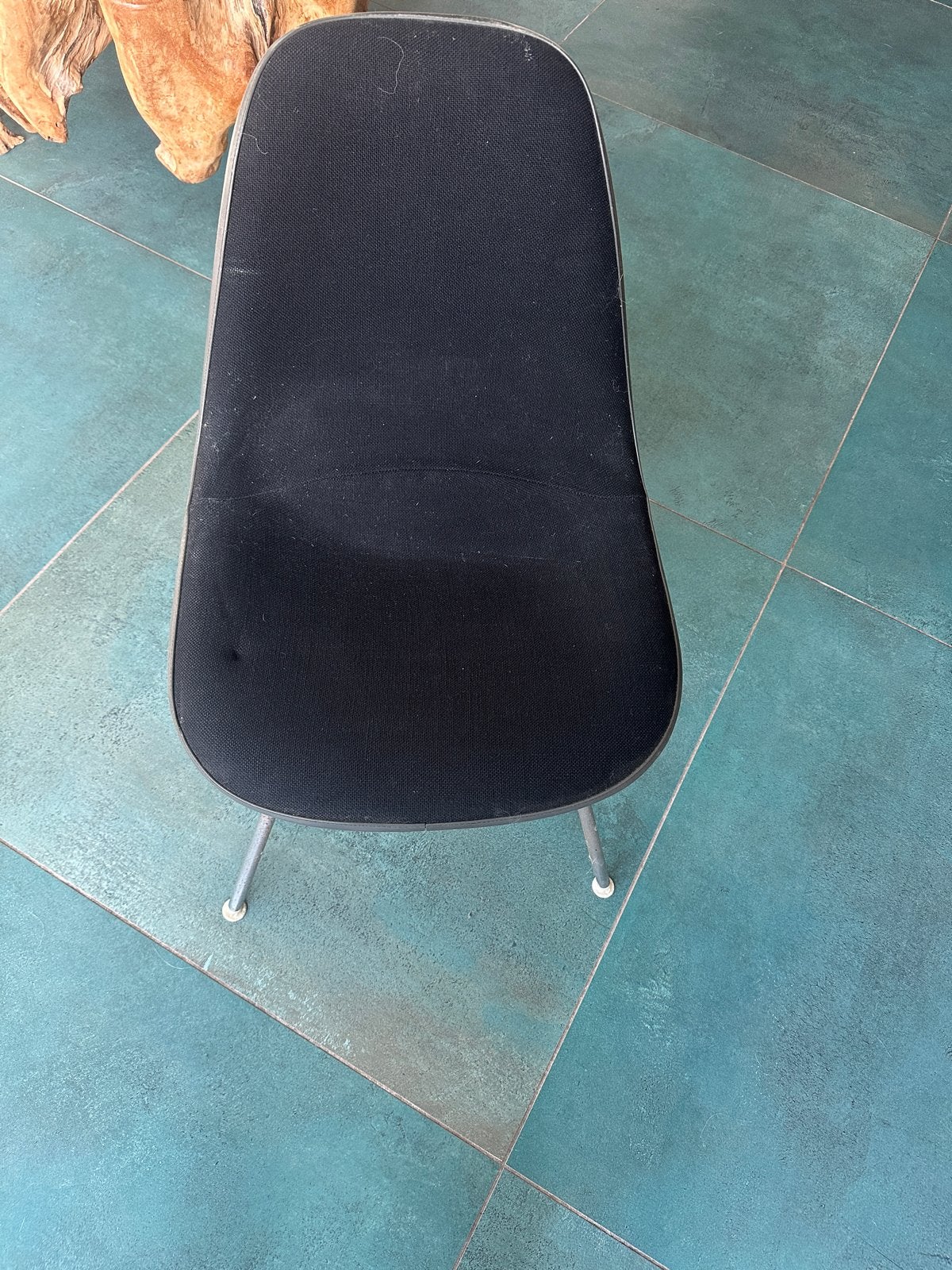 Vintage Herman Miller DSR Fiberglass Stoel - Zwart, Ophalen