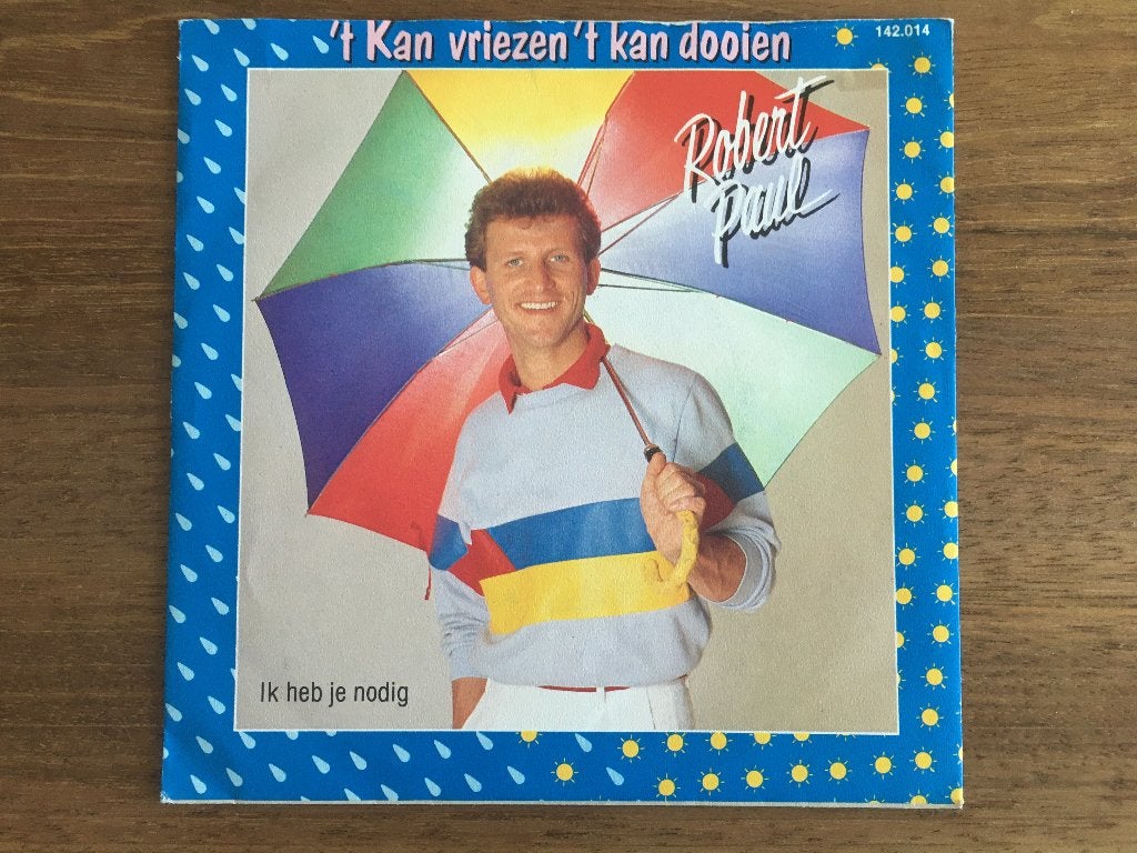 Vinyl Single Robert Paul T Kan Vriezen T Kan Dooien, Ophalen of Verzenden, Gebruikt, 7 inch, Nederlandstalig