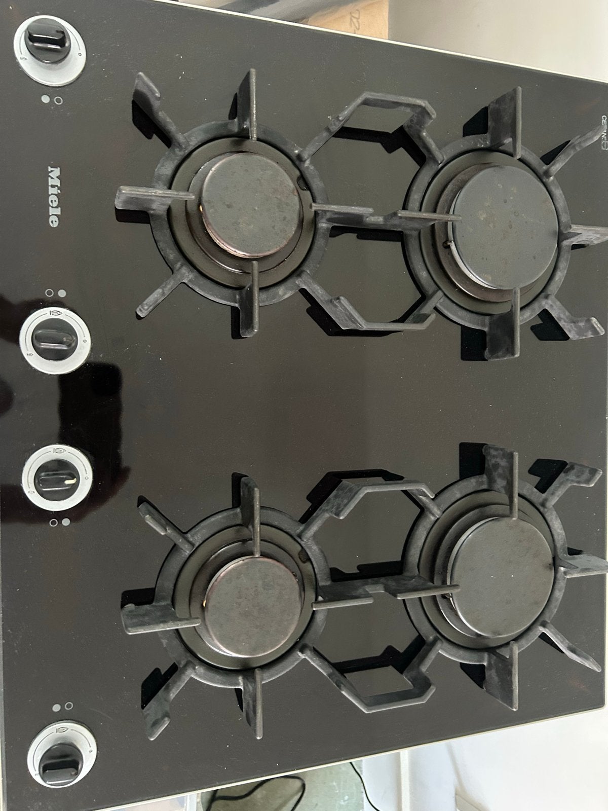 Miele KM 3010 G Gaskookplaat – Gas-op-glas – In nette staat, Ophalen, Gebruikt, Minder dan 85 cm, 60 cm of meer