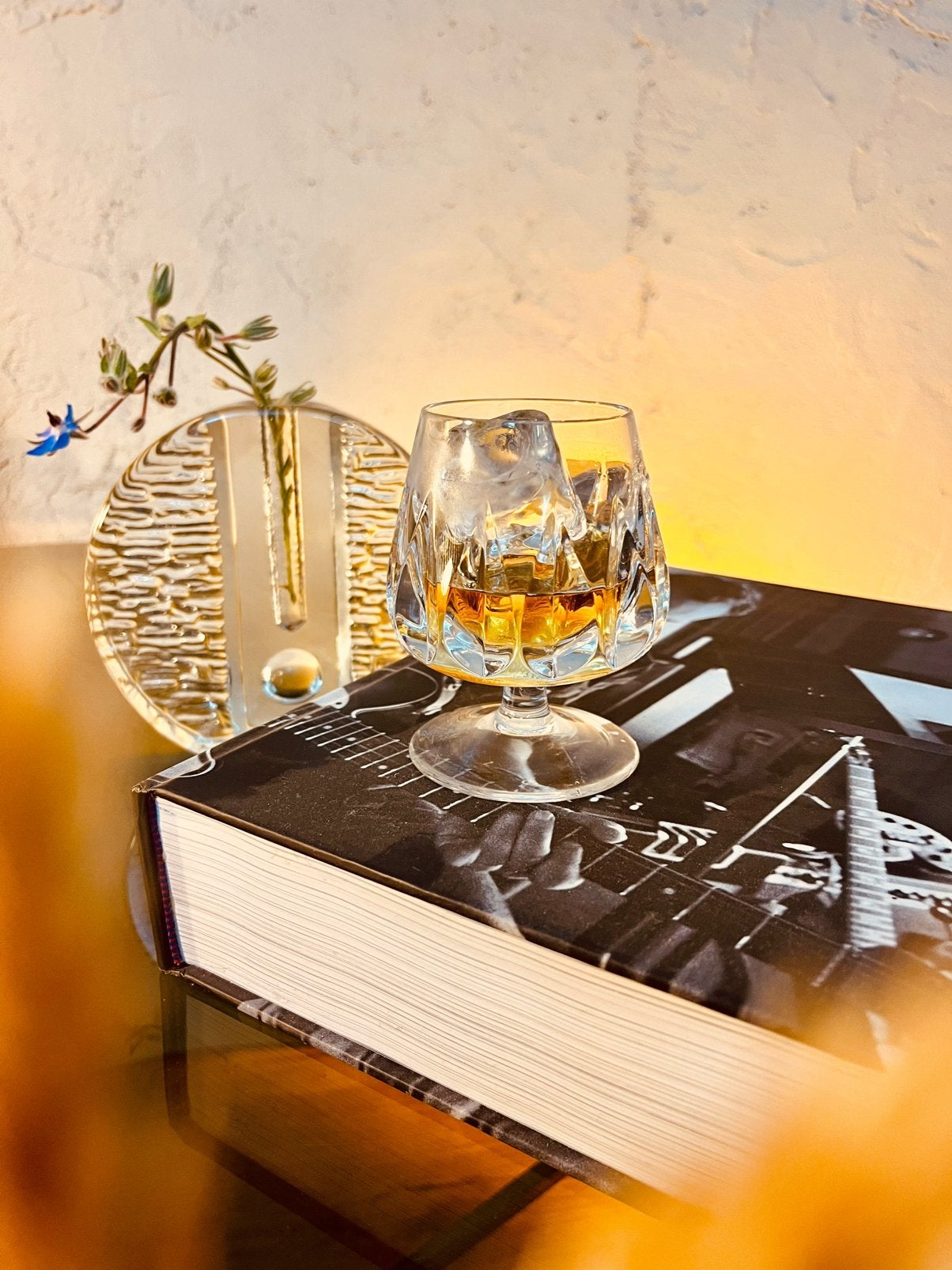 2 Mid Century kristallen Nachtmann cognac/whiskey glazen, Ophalen of Verzenden, Zo goed als nieuw, Overige typen