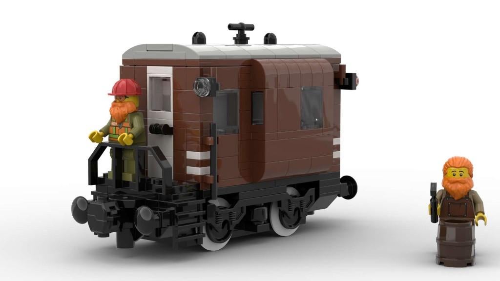 LEGO (MOC) guard wagon (engine/loc)., Ophalen of Verzenden, Zo goed als nieuw, Complete set, Lego