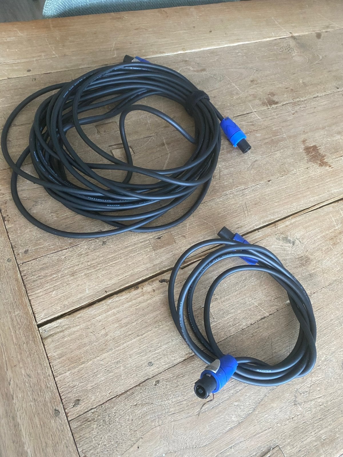 Speakon Kabels 2.5mm² - 10m en 2m Set, Speaker of Versterker, Ophalen of Verzenden, Zo goed als nieuw, Nvt