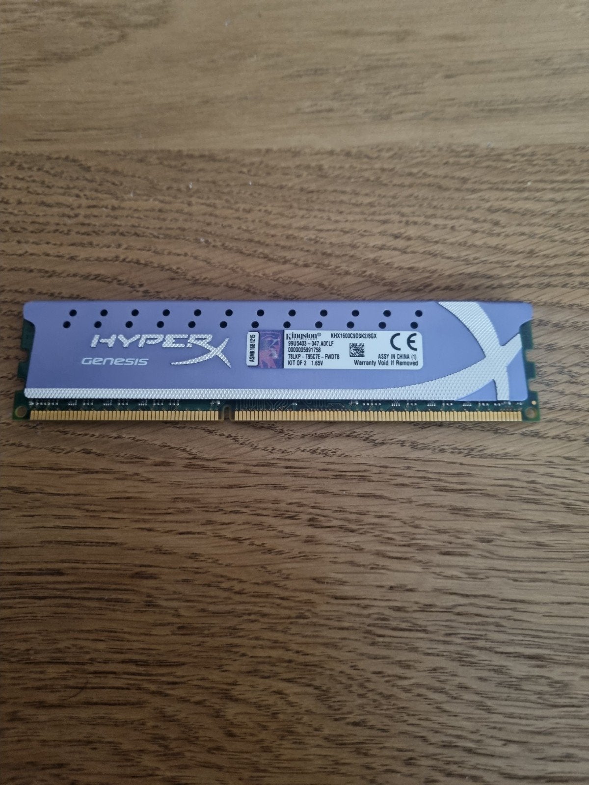 Kingston HyperX Genesis 4GB DDR3 RAM Geheugenmodule, Computers en Software, RAM geheugen, Gebruikt, Server, DDR3, Ophalen of Verzenden