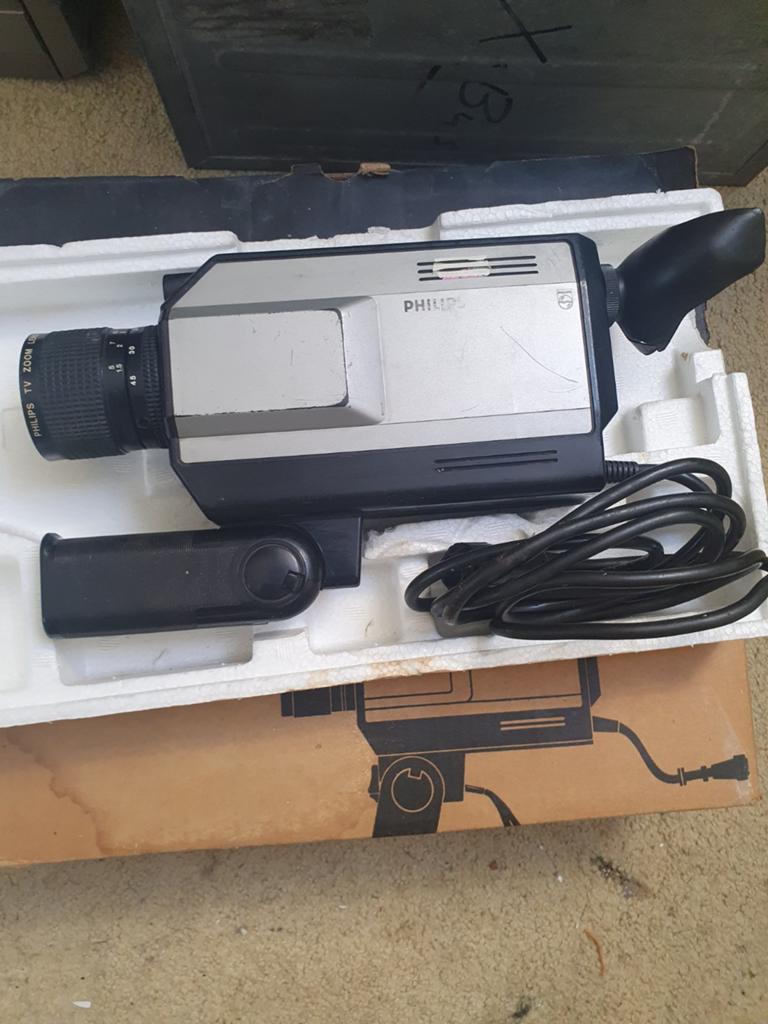 Vintage Philips TV Zoom Camera - Ouderwetse Videocamera, Audio, Tv en Foto, Videocamera's Analoog, Ophalen of Verzenden, Overige soorten