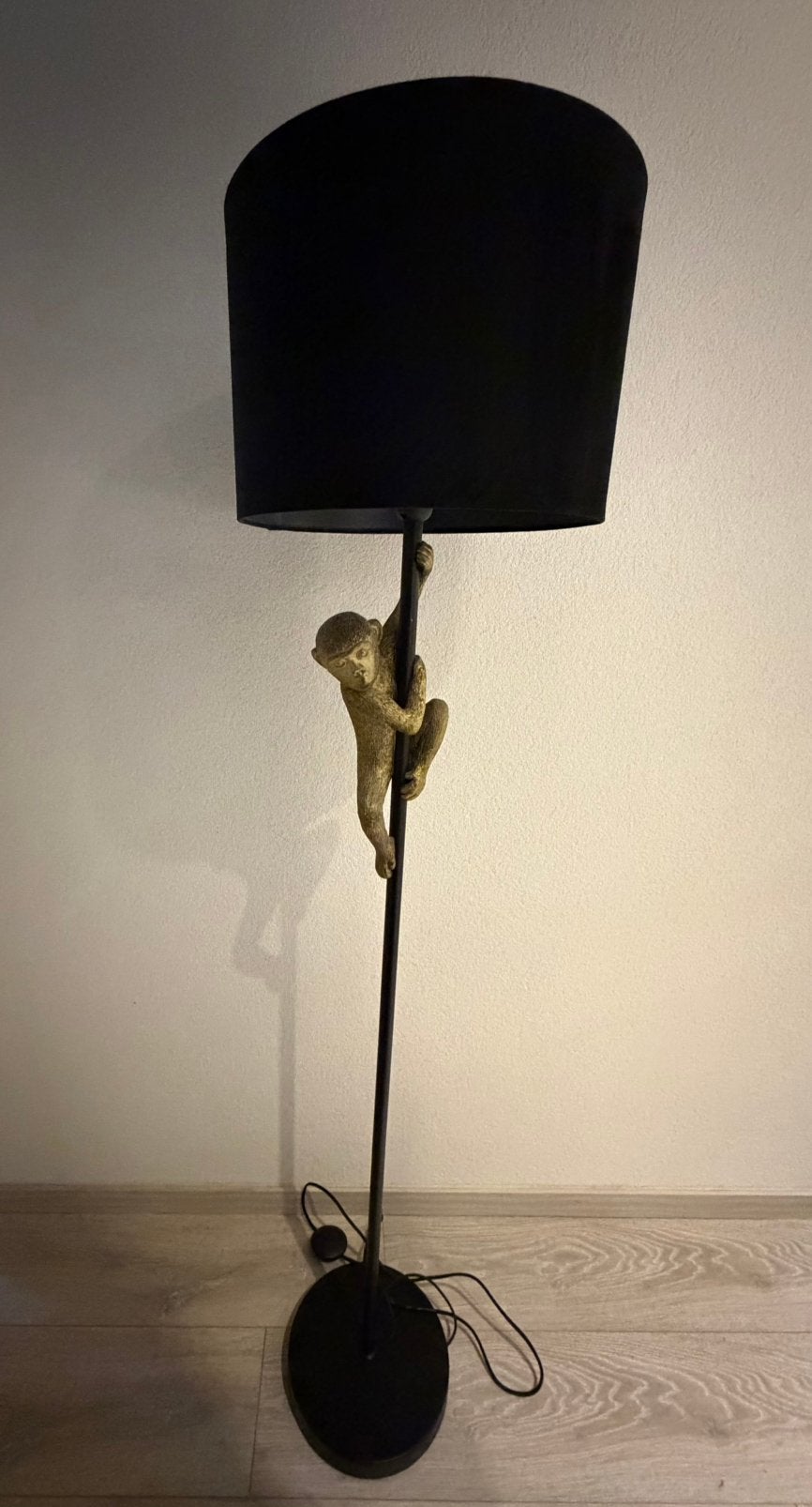 Staande lamp, Huis en Inrichting, Lampen | Tafellampen, Goud, Ophalen, Zo goed als nieuw