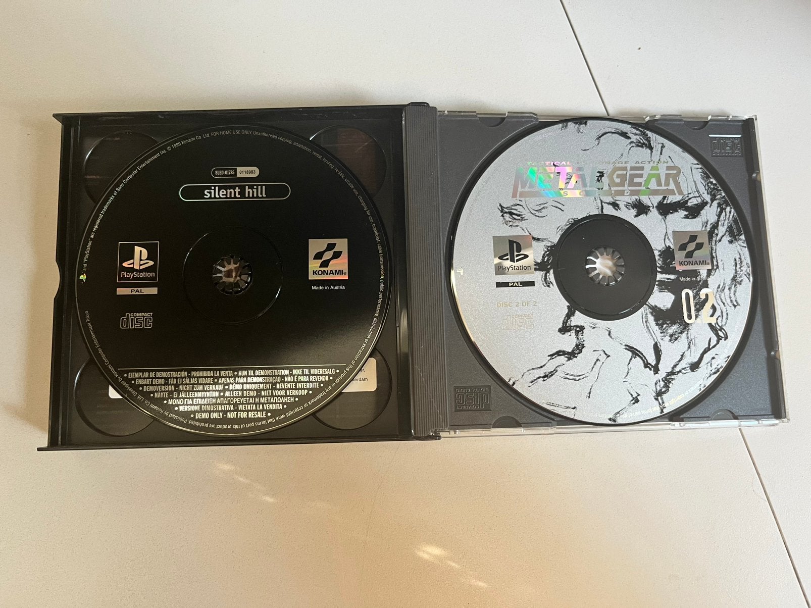 Metal Gear Solid (PS1) Compleet + Silent Hill Demo, Spelcomputers en Games, Games | Sony PlayStation 1, Avontuur en Actie, R, O