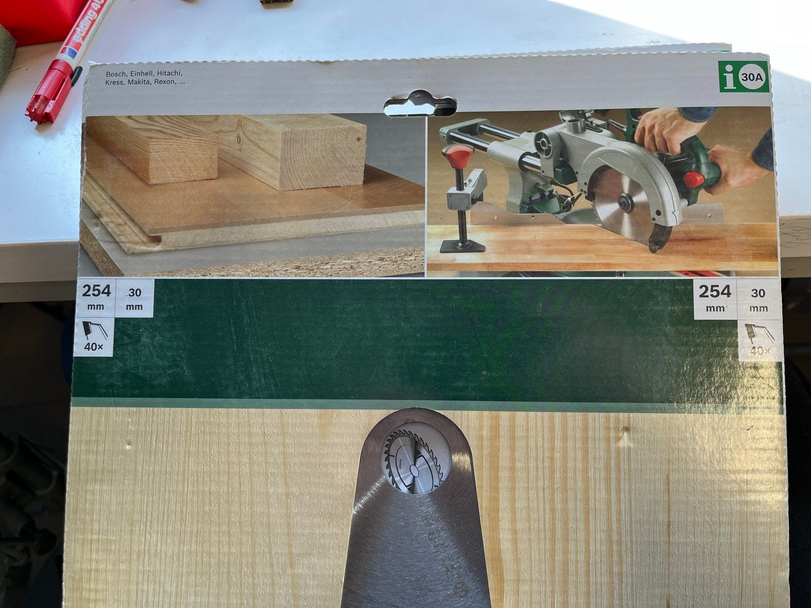 Nieuw Bosch Cirkelzaagblad 254mm, 40 tanden, asgat 30mm, Cirkelzaag, 70 mm of meer, Nieuw, Ophalen of Verzenden