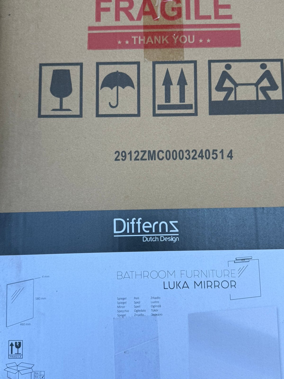 Badkamer spiegel, Ophalen of Verzenden, Zo goed als nieuw, Rechthoekig, Minder dan 100 cm
