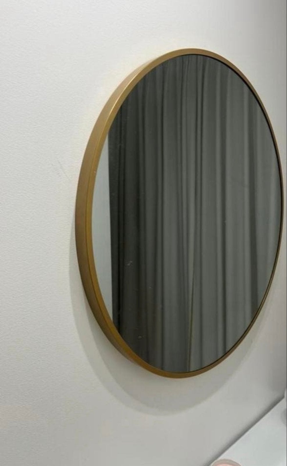 Witte make-up tafel met gouden poten en spiegel, 100 tot 150 cm, Ophalen of Verzenden, Zo goed als nieuw, Minder dan 100 cm