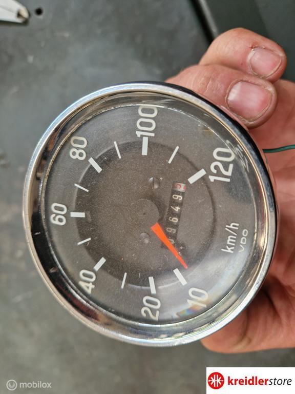 Kreidler VDO km teller voor cockpit zeer nette staat, Gebruikt, Kreidler, Ophalen of Verzenden, Kreidler