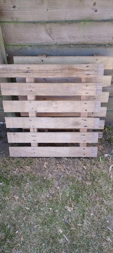 2 pallets 60x60, Ophalen, Gebruikt, Pallet, Minder dan 200 cm