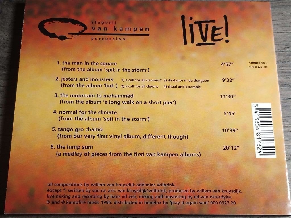 Slagerij Van Kampen ‎– Live!, Ophalen of Verzenden, Zo goed als nieuw