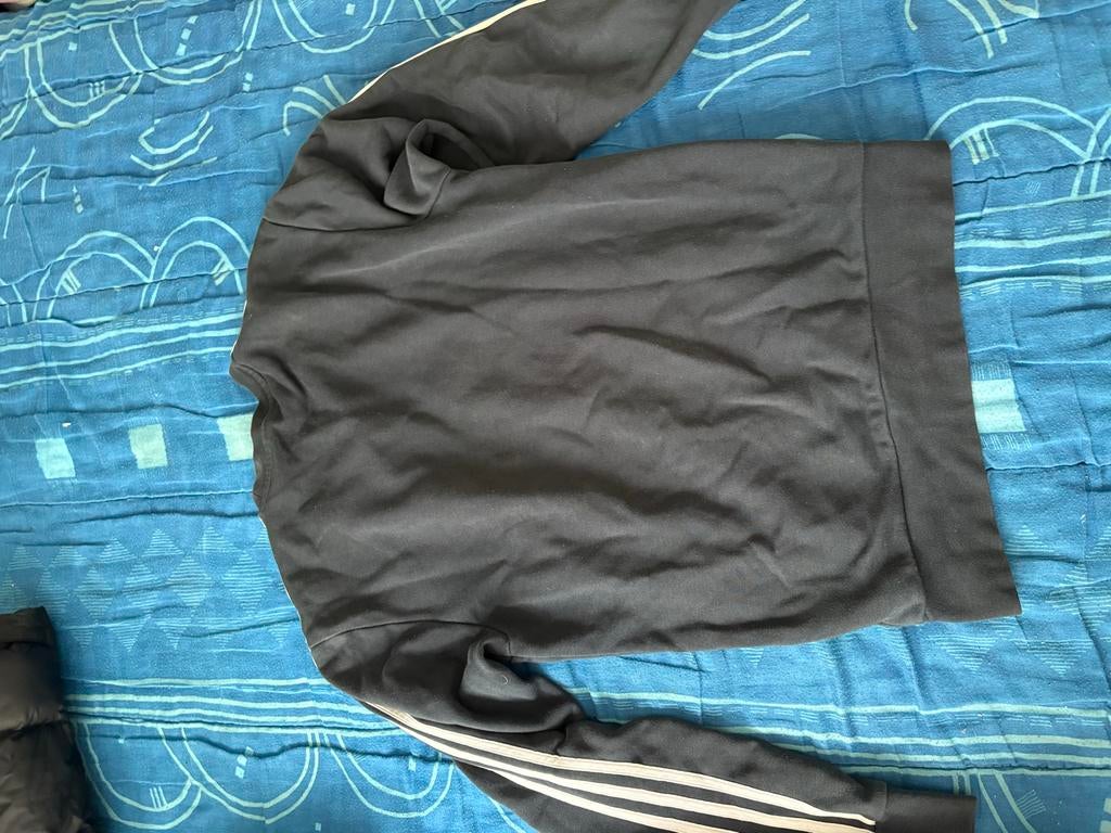 Real Madrid Tech Trui - Zwart Adidas, Ophalen of Verzenden, Gedragen, Maat 46 (S) of kleiner, Zwart