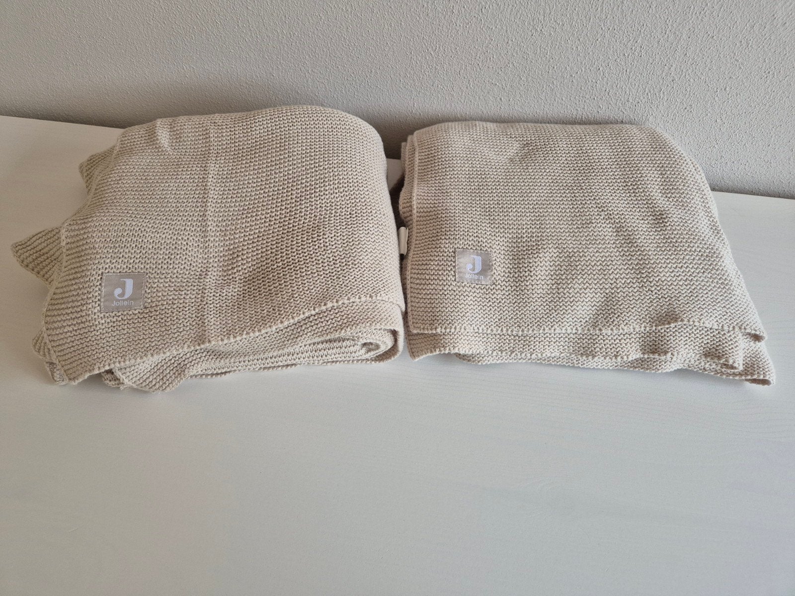jollein deken 2x evt voor tweeling, Ophalen, Jollein, Zo goed als nieuw, Beige