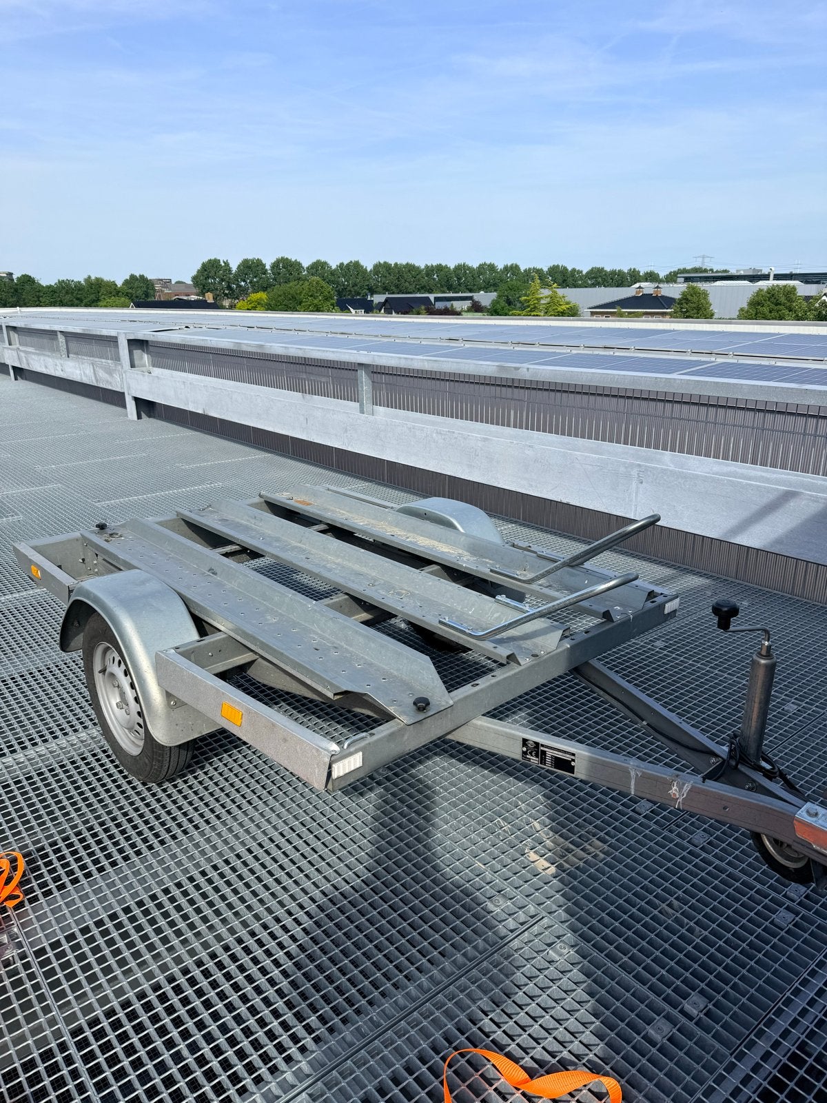 Motoraanhanger voor 2 motoren met verstelbare beugels, Auto diversen, Aanhangers en Bagagewagens, Ophalen, Gebruikt