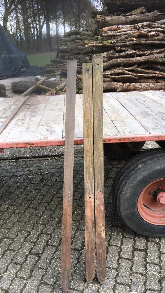 Hardhout paal /paal, Tuin en Terras, Ophalen, 250 cm of meer, Palen, Hardhout