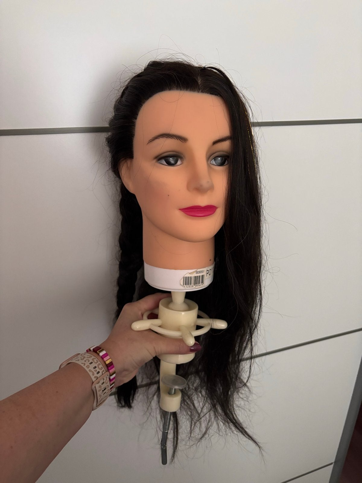 Oefenhoofd met haar en tafelklem, Ophalen of Verzenden, Gebruikt, Overige typen