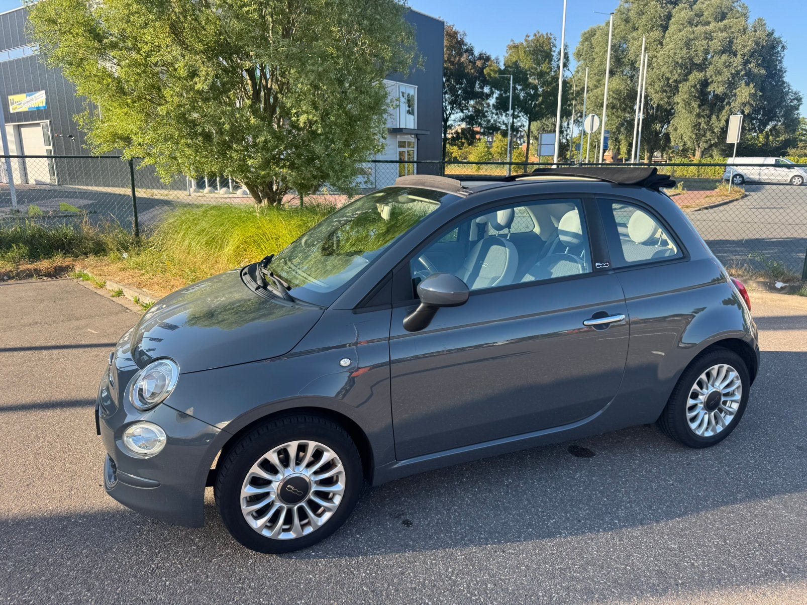 Fiat 500C 1.2 PopStar Cabrio | 2016 | Grijs, Voorwielaandrijving, Stof, 4 cilinders, 23 km/l