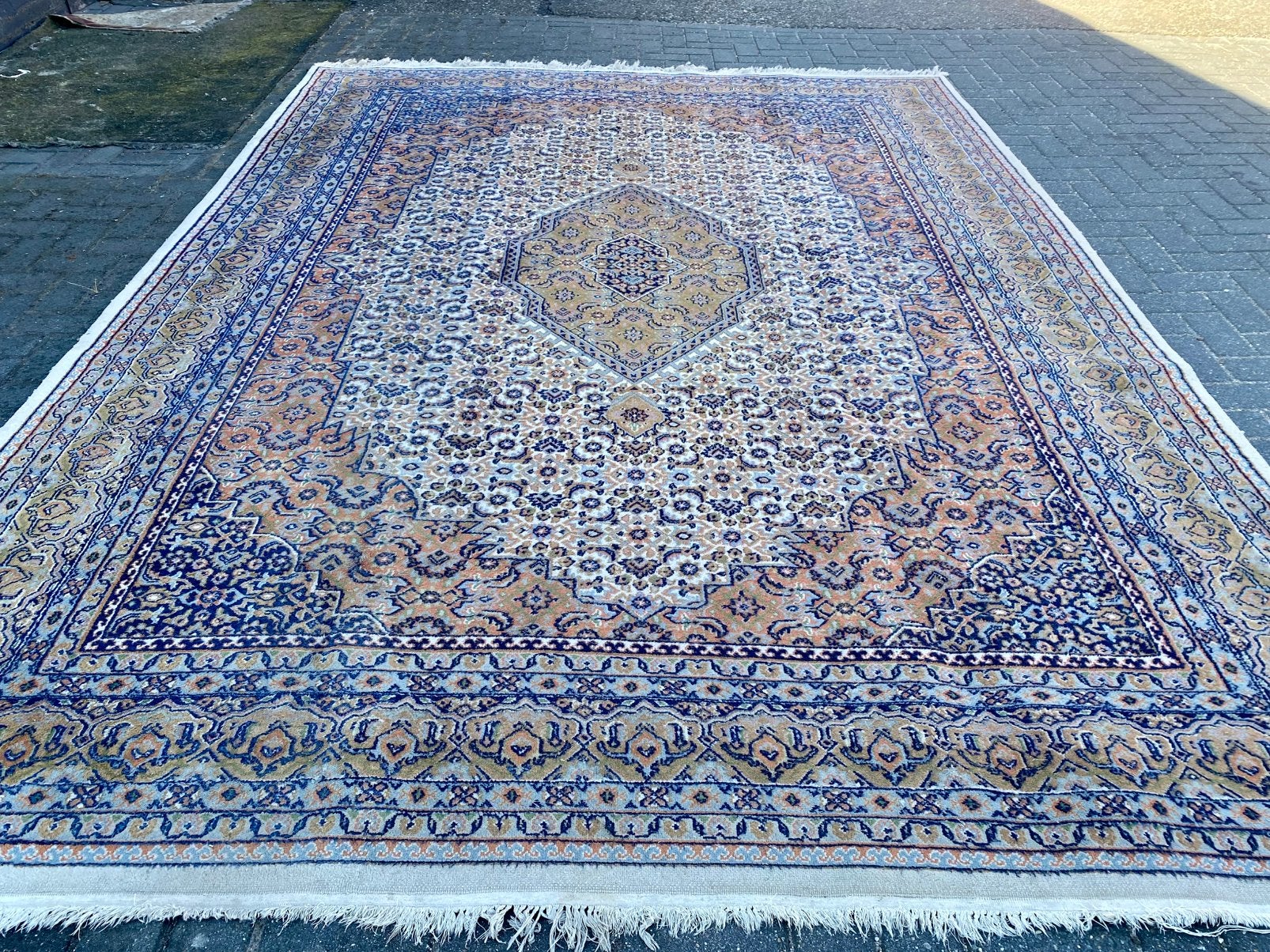 origineel handgeknoopt oosters tapijt 349x256cm, Gebruikt, ., 200 cm of meer, Ophalen of Verzenden